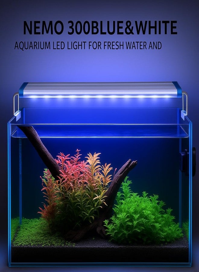 VAYINATO Nemo 300 Blue & White Aquarium LED Light - Suitable for 20-30 cm Tanks | Energy Efficient, High Color Rendering, Ultra-Thin Design - Image 4
